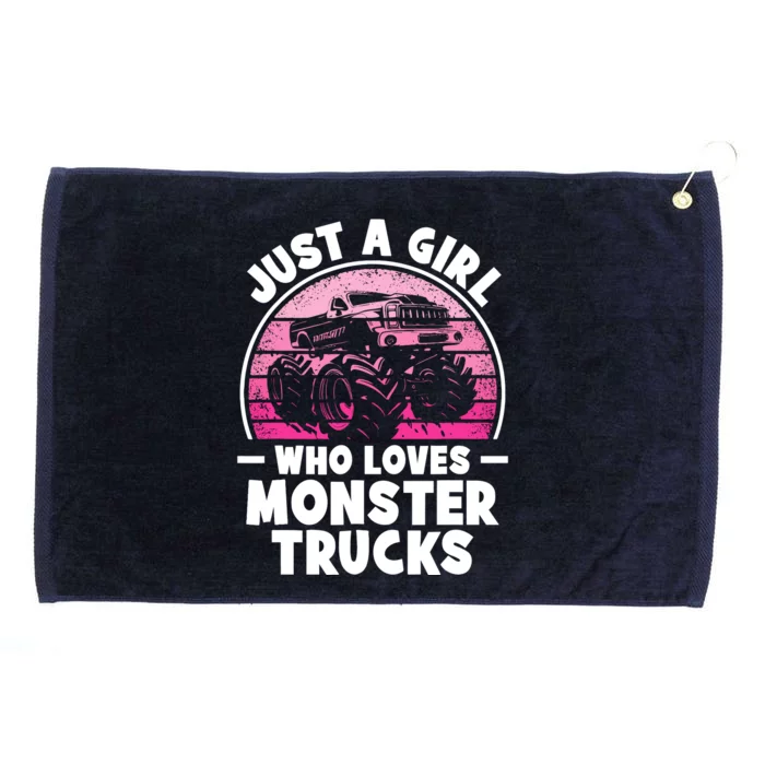 Just A Girl Who Loves Monster Trucks Funny Monster Truck Grommeted Golf Towel