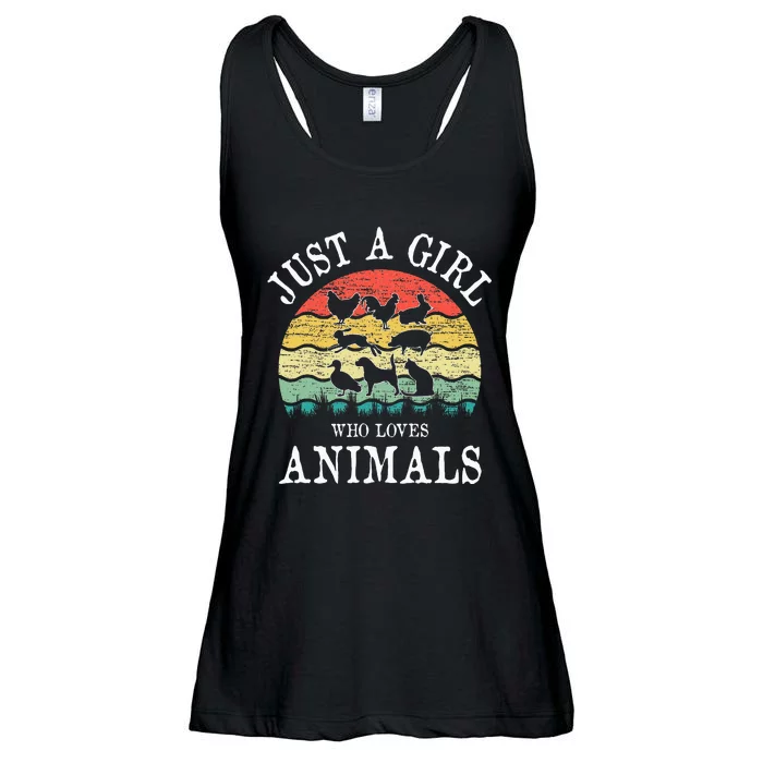 Just A Girl Who Loves Animals Ladies Essential Flowy Tank