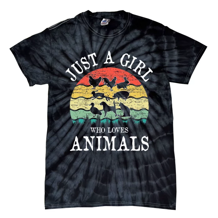 Just A Girl Who Loves Animals Tie-Dye T-Shirt