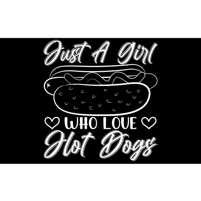 Just A Girl Who Loves Hot Dogs Bumper Sticker