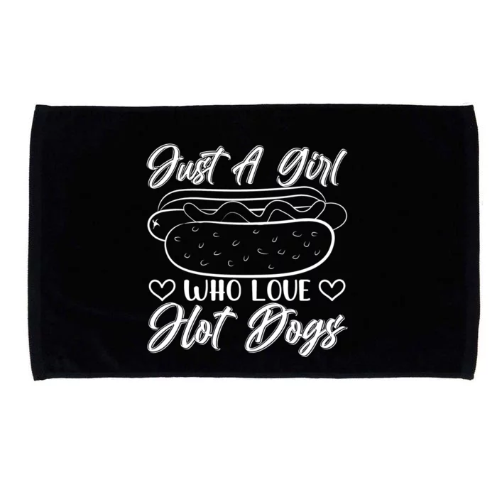 Just A Girl Who Loves Hot Dogs Microfiber Hand Towel