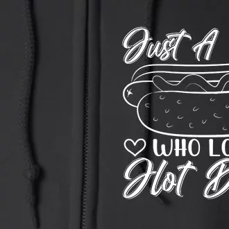 Just A Girl Who Loves Hot Dogs Full Zip Hoodie