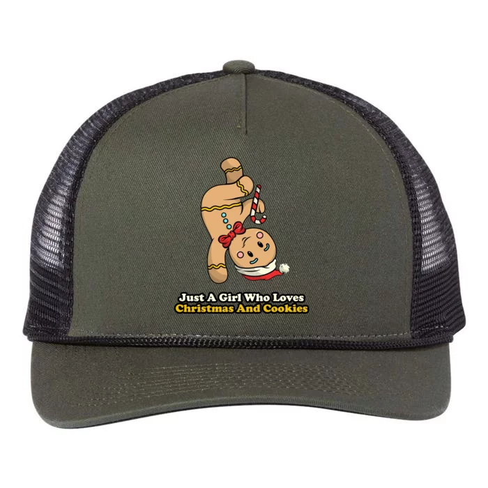 Just A Girl Who Loves Gingerbread Cookies Retro Rope Trucker Hat Cap