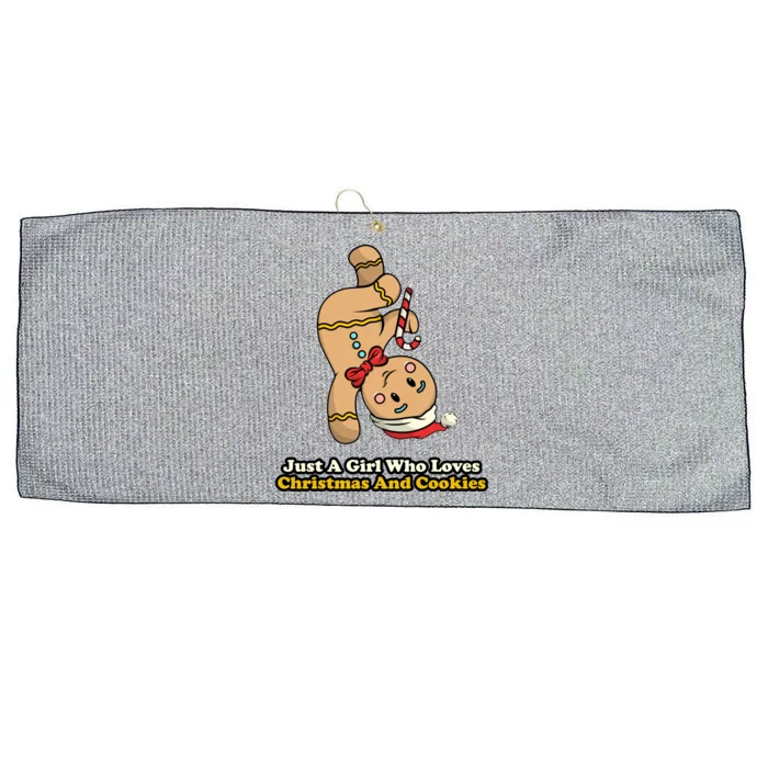 Just A Girl Who Loves Gingerbread Cookies Large Microfiber Waffle Golf Towel