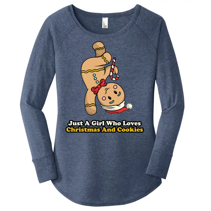 Just A Girl Who Loves Gingerbread Cookies Women's Perfect Tri Tunic Long Sleeve Shirt