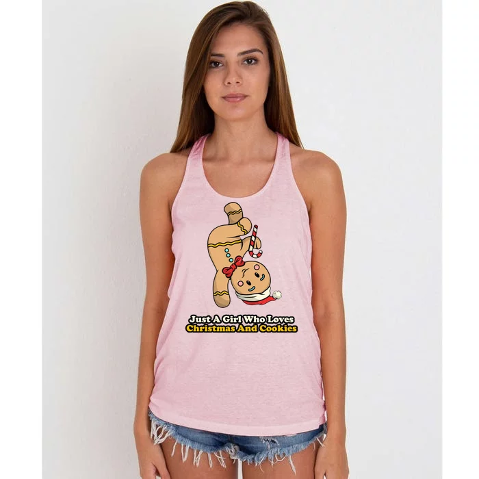 Just A Girl Who Loves Gingerbread Cookies Women's Knotted Racerback Tank