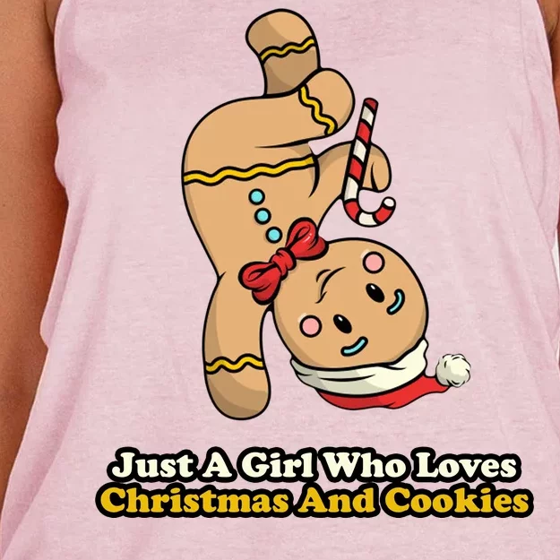 Just A Girl Who Loves Gingerbread Cookies Women's Knotted Racerback Tank