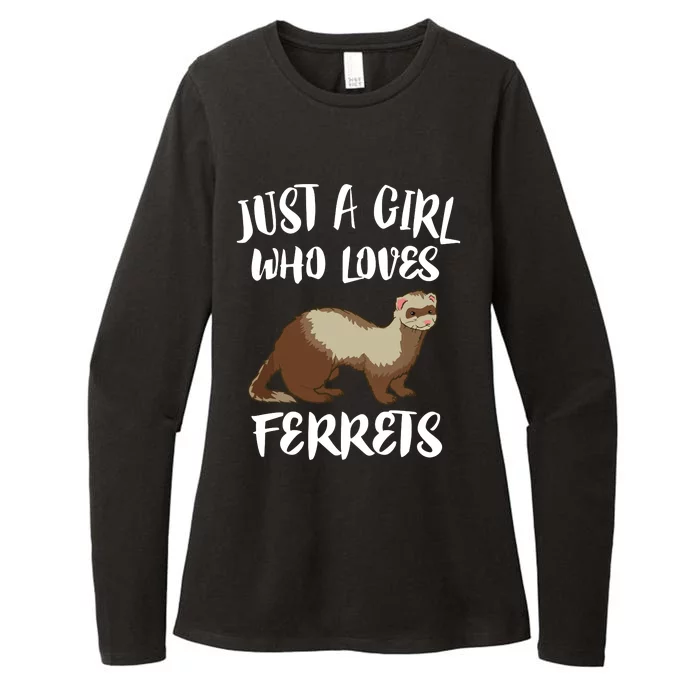 Just A Girl Who Loves Ferrets Ferret Lover Gift Womens CVC Long Sleeve Shirt