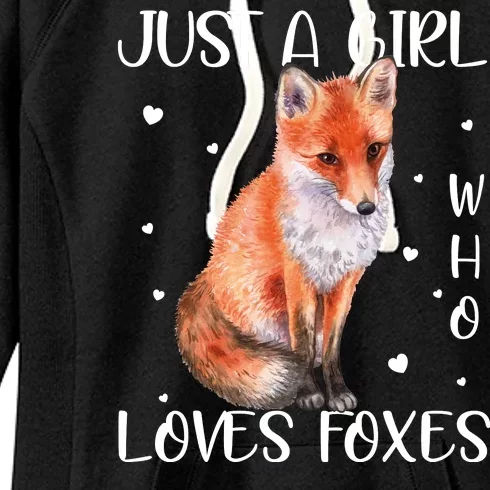 Just A Girl Who Loves Foxes Women's Fleece Hoodie