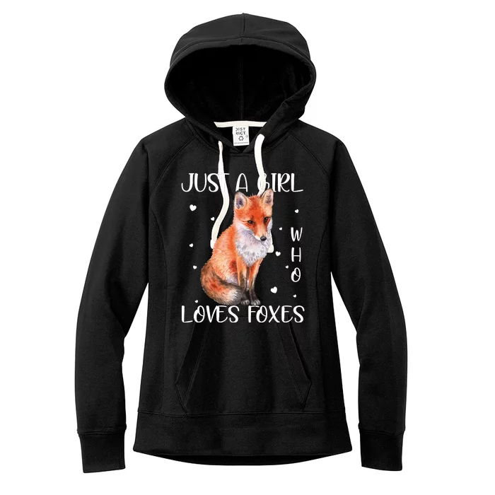 Just A Girl Who Loves Foxes Women's Fleece Hoodie