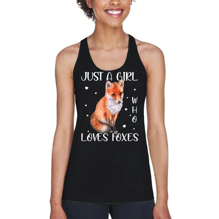 Just A Girl Who Loves Foxes Women's Racerback Tank