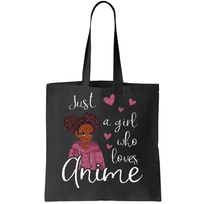 Just A Girl Who Loves Anime African American Tote Bag