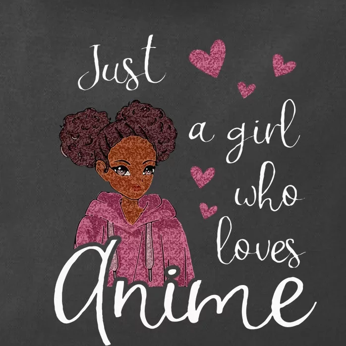 Just A Girl Who Loves Anime African American Zip Tote Bag