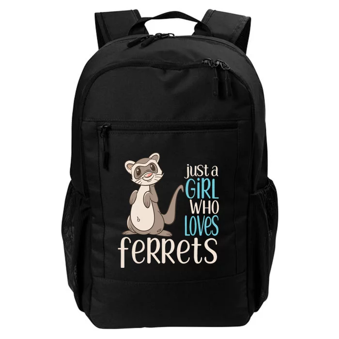 Just A Girl Who Loves Ferrets Gift For Girl Women Daily Commute Backpack