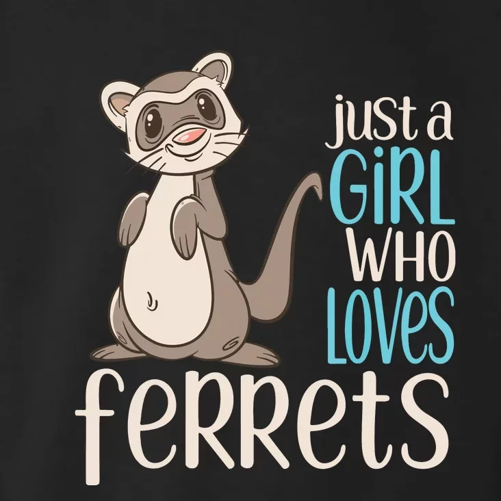 Just A Girl Who Loves Ferrets Gift For Girl Women Toddler Hoodie