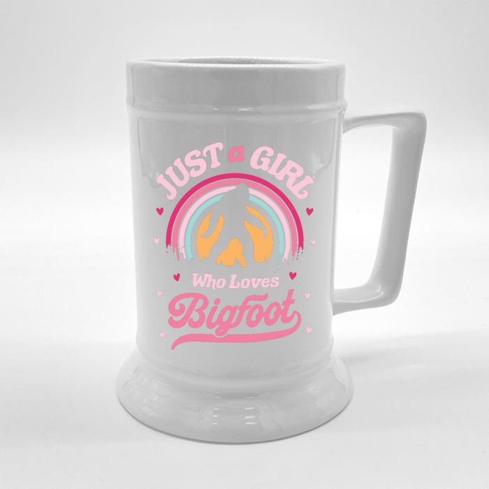 Just A Girl Who Loves Bigfoot Funny Funny Funny Bigfoot Front & Back Beer Stein