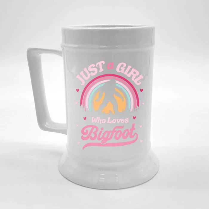 Just A Girl Who Loves Bigfoot Funny Funny Funny Bigfoot Front & Back Beer Stein