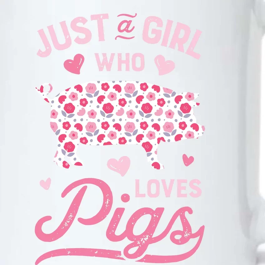 Just A Girl Who Loves Pigs Funny Pig Lover Black Color Changing Mug