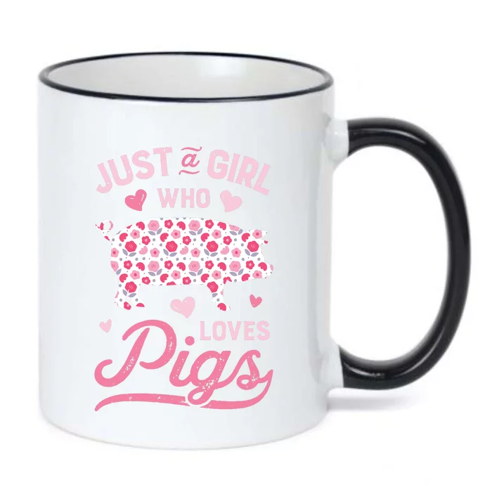 Just A Girl Who Loves Pigs Funny Pig Lover Black Color Changing Mug