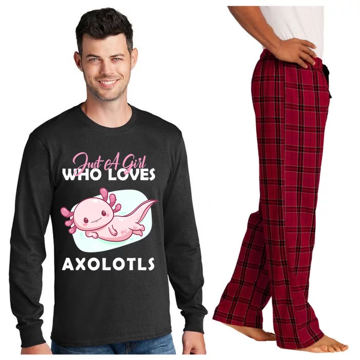 Just A Girl Who Loves Axolotl Long Sleeve Pajama Set