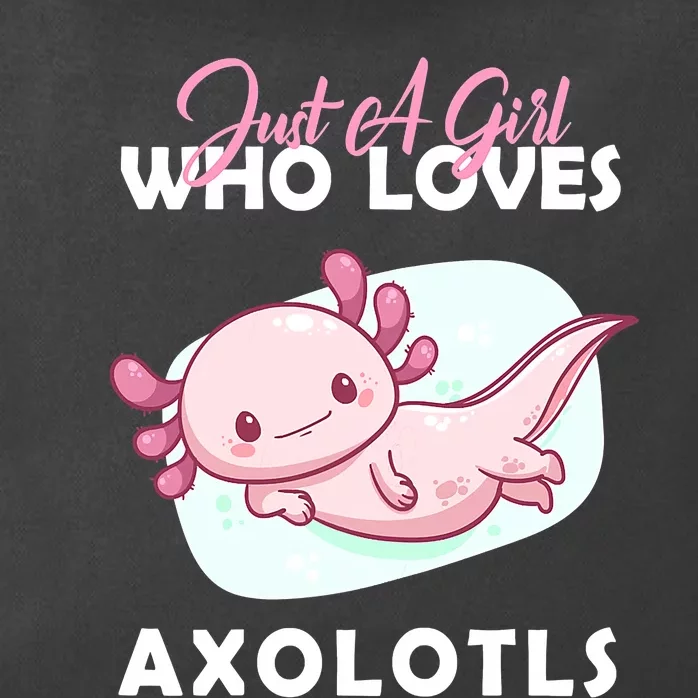 Just A Girl Who Loves Axolotl Zip Tote Bag