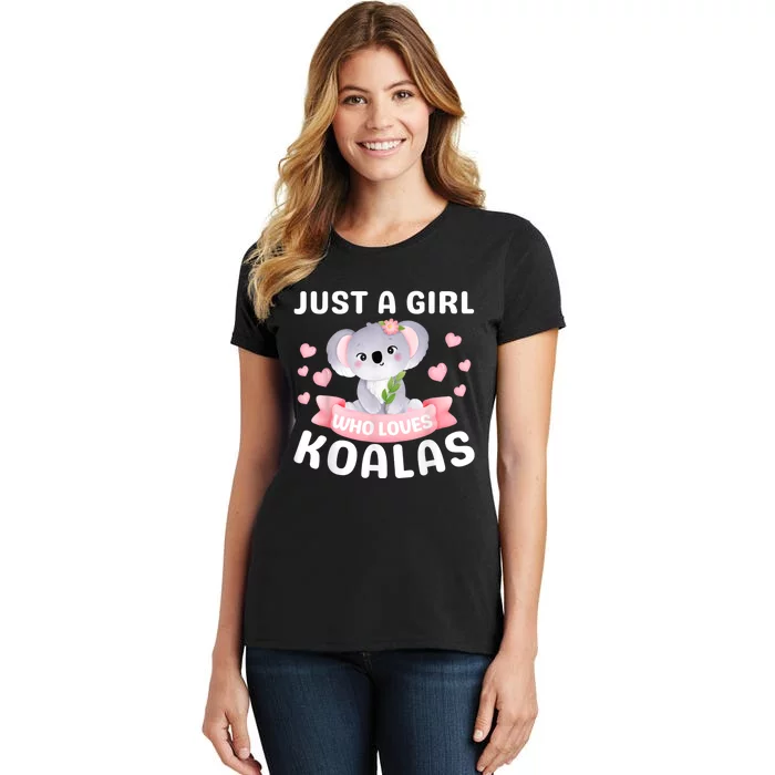 Just A Girl Who Loves Koala Bear Funny Christmas Birthday Women's T-Shirt