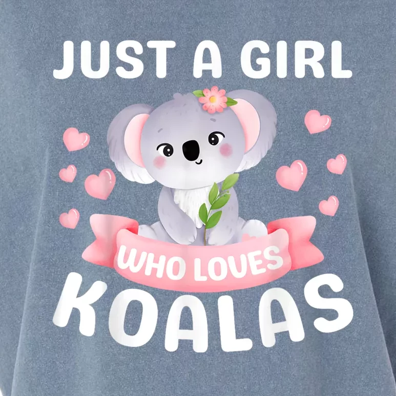 Just A Girl Who Loves Koala Bear Funny Christmas Birthday Garment-Dyed Women's Muscle Tee