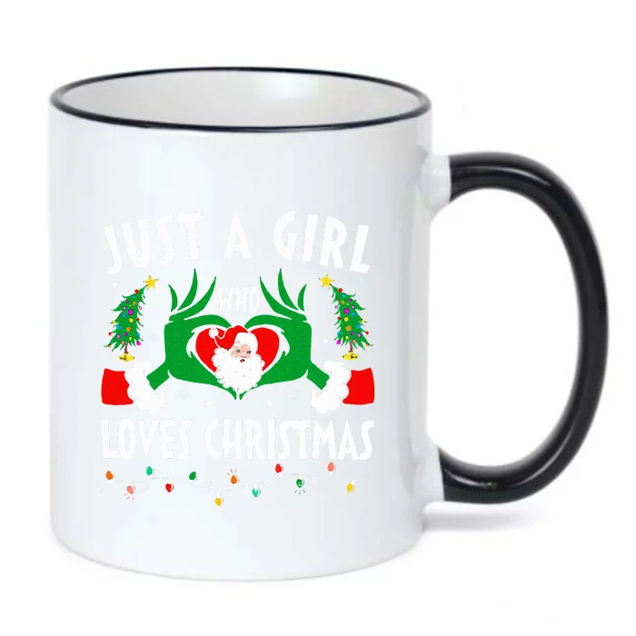 Just A Girl Who Loves Christmas Funny Christmas Black Color Changing Mug