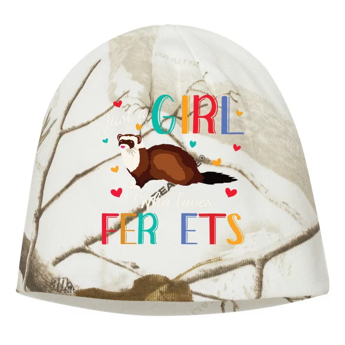 Just A Girl Who Loves Ferrets Ferret Gift Kati - Camo Knit Beanie