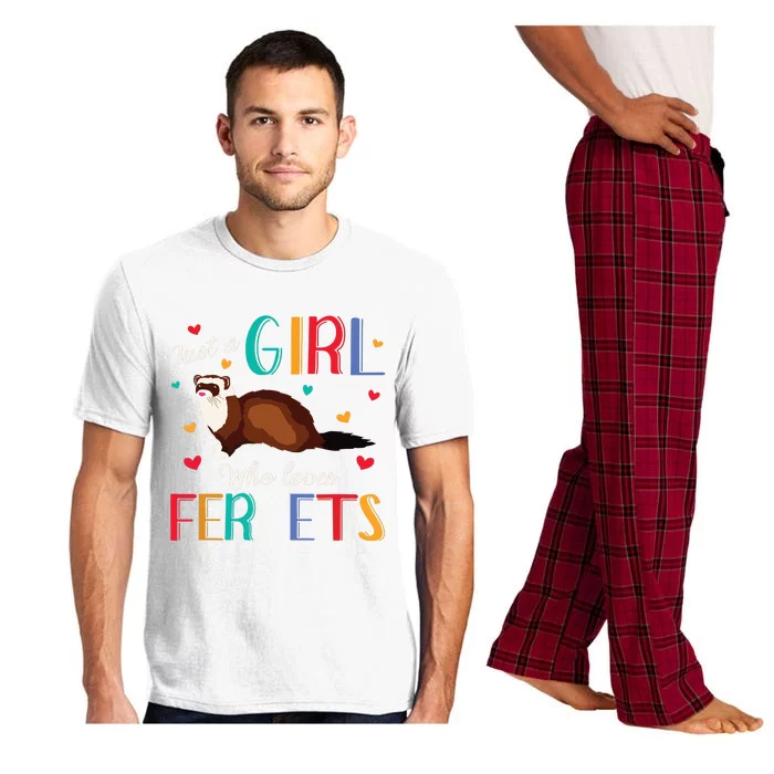 Just A Girl Who Loves Ferrets Ferret Gift Pajama Set