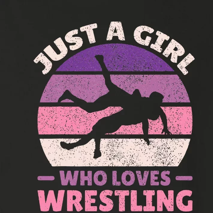 Just A Girl Who Loves Wrestling Girl Wrestle Outfit Wrestler Toddler Long Sleeve Shirt