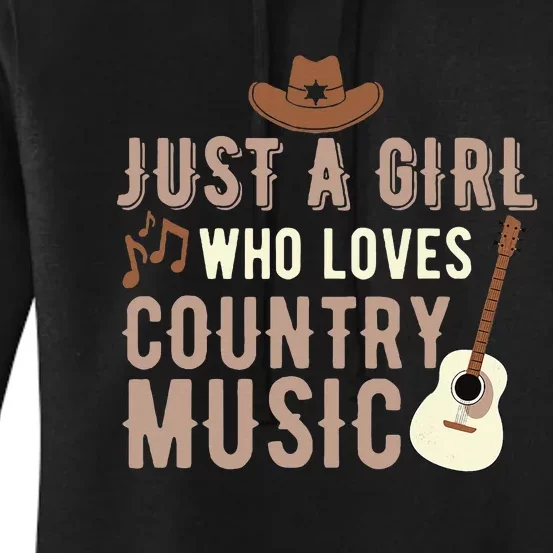 Just A Girl Who Loves Country Music Women's Pullover Hoodie