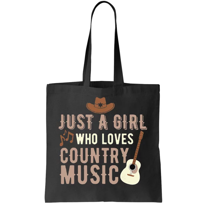 Just A Girl Who Loves Country Music Tote Bag