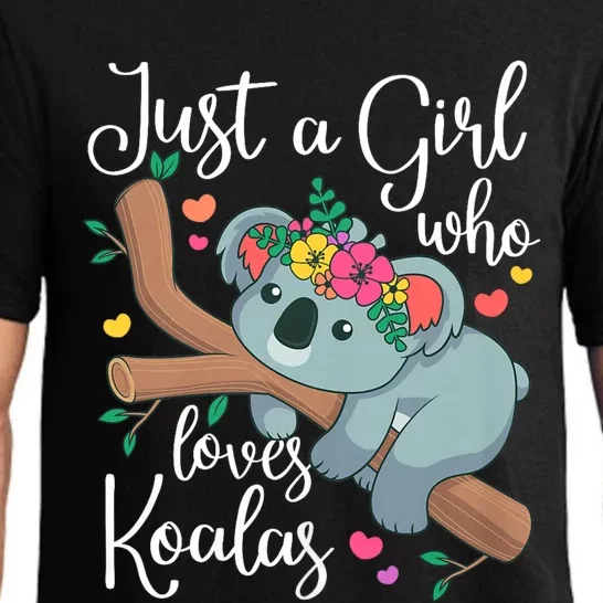 Just A Girl Who Loves Koalas Funny Koala Bear Lovers Pajama Set