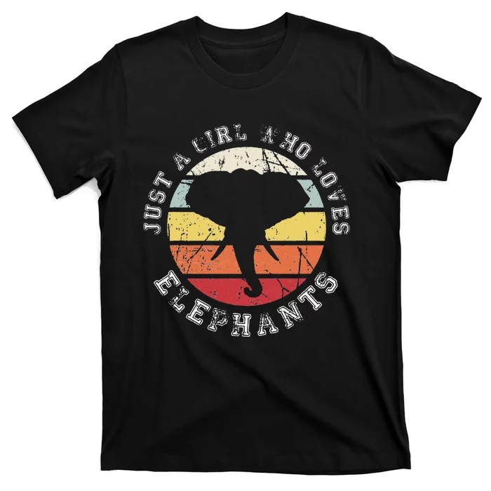 Just A Girl Who Loves Elephants Elephant T-Shirt