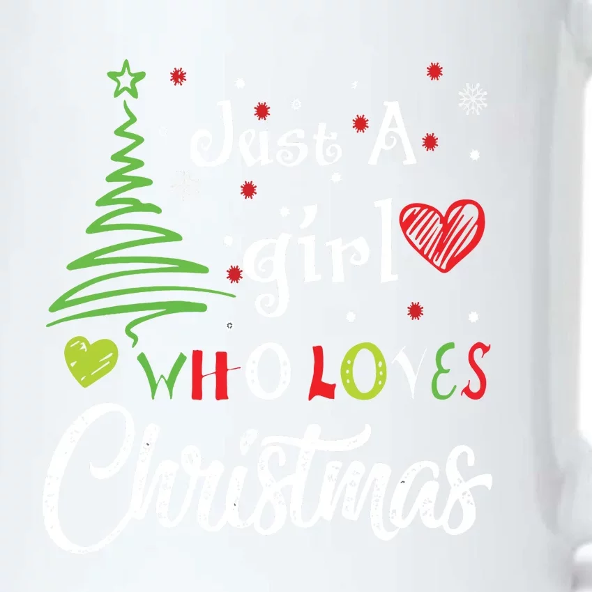 Just A Girl Who Loves Christmas Funny Design Black Color Changing Mug