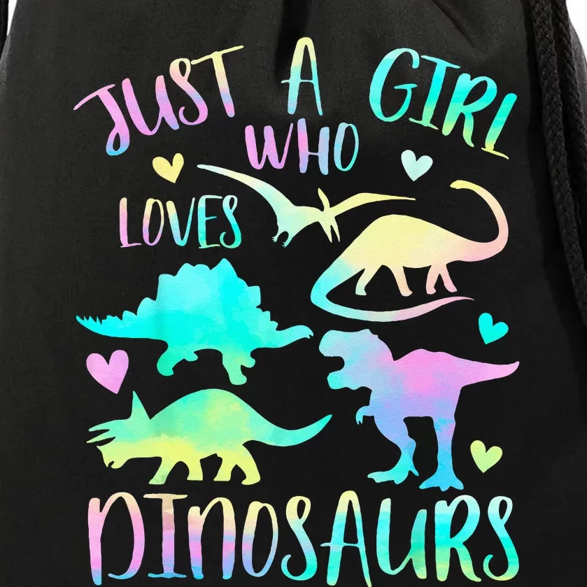 Just A Girl Who Loves Dinosaurs Dinosaur Teen Gifts Drawstring Bag