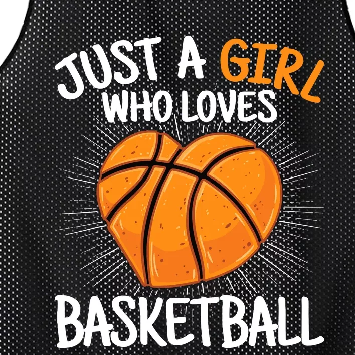 Just A Girl Who Loves Basketball Merch Girl Mesh Reversible Basketball Jersey Tank