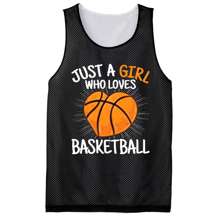 Just A Girl Who Loves Basketball Merch Girl Mesh Reversible Basketball Jersey Tank