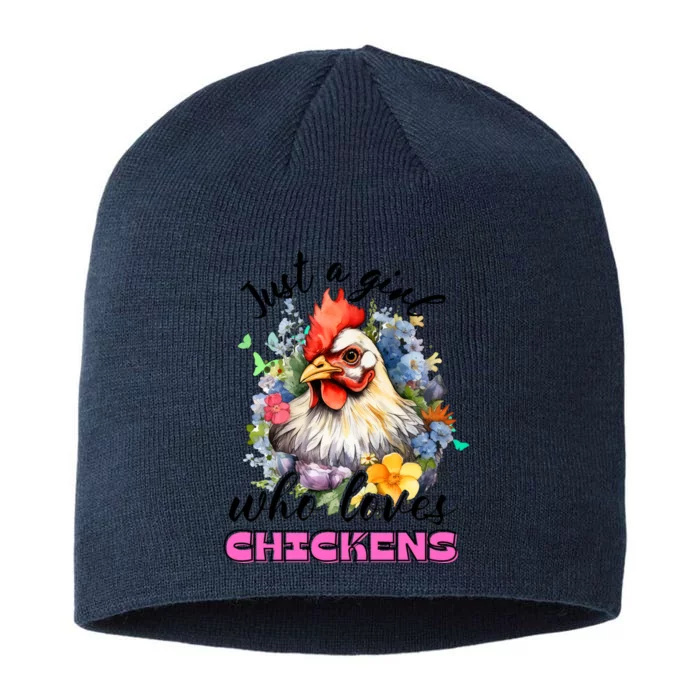 Just A Girl Who Loves Chickens 8 1/2in Sustainable Knit Beanie