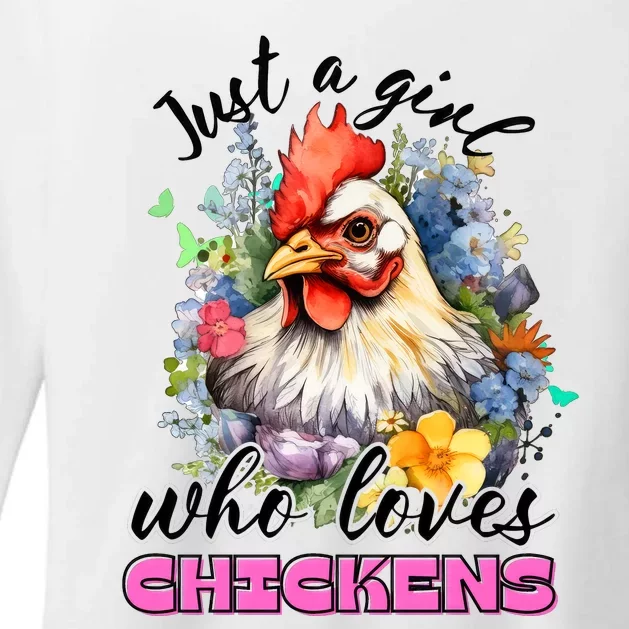 Just A Girl Who Loves Chickens Womens CVC Long Sleeve Shirt