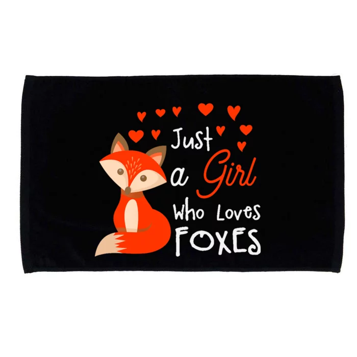 Just a girl who loves foxes - Cute looking fox Microfiber Hand Towel