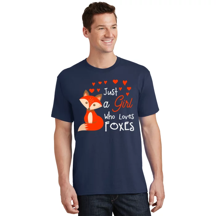 Just a girl who loves foxes - Cute looking fox T-Shirt