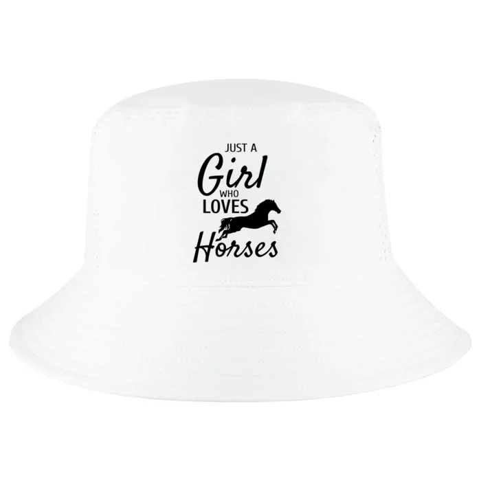 Just A Girl Who Loves Horses Riding Gifts Horse Cool Comfort Performance Bucket Hat