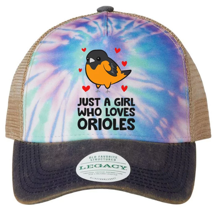 Just A Girl Who Loves Orioles Legacy Tie Dye Trucker Hat