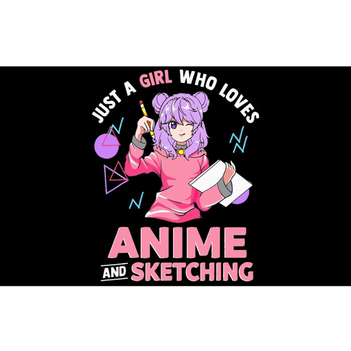 Just A Girl Who Loves Anime And Sketching Short Sleeve Bumper Sticker