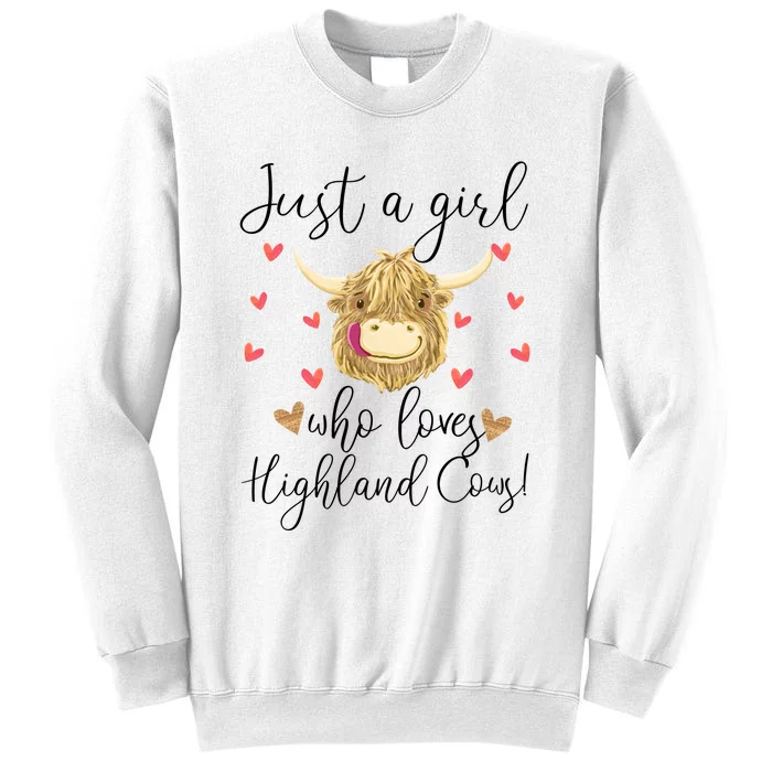 Just A Girl Who Loves Highland Cows Sweatshirt