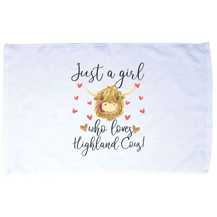 Just A Girl Who Loves Highland Cows Microfiber Hand Towel