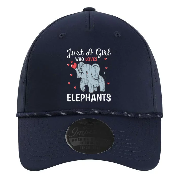 Just A Girl Who Loves Elephants Funny Cute Wo Graphic Performance The Dyno Cap