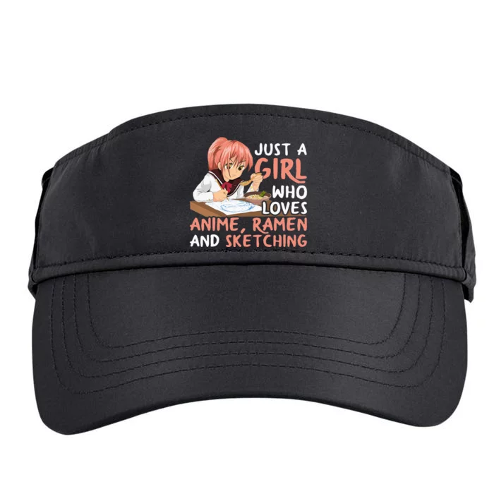 Just A Girl Who Loves Anime Ramen And Sketching Japan Anime Adult Drive Performance Visor